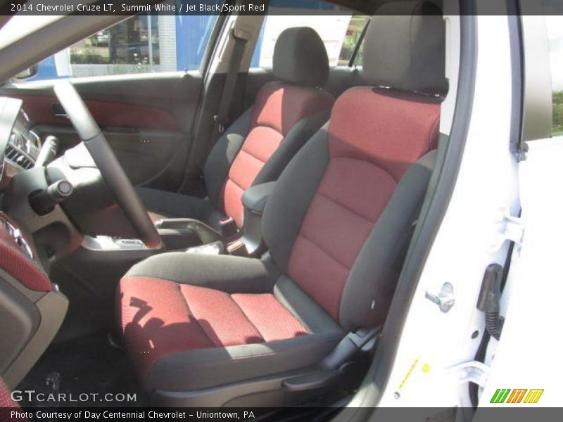 Summit White / Jet Black/Sport Red 2014 Chevrolet Cruze LT
