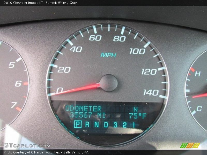Summit White / Gray 2010 Chevrolet Impala LT