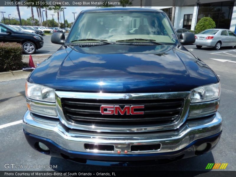 Deep Blue Metallic / Neutral 2005 GMC Sierra 1500 SLE Crew Cab