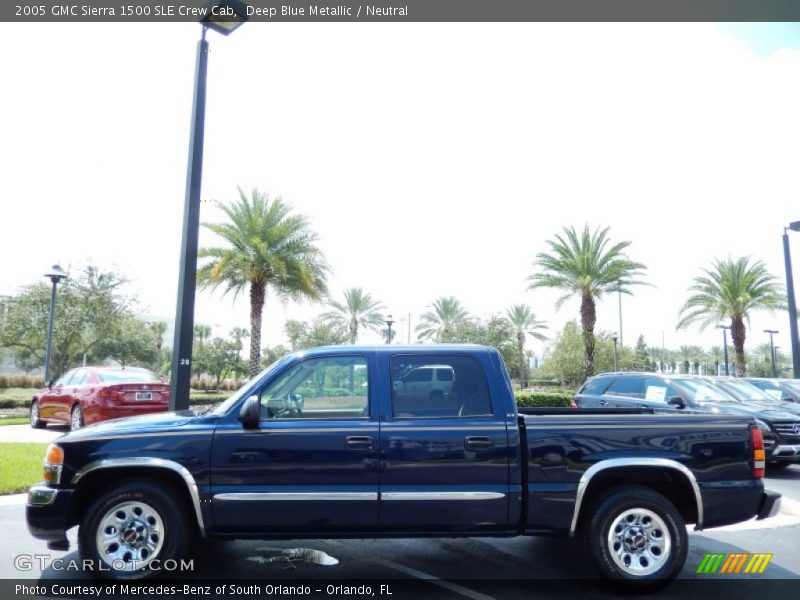 Deep Blue Metallic / Neutral 2005 GMC Sierra 1500 SLE Crew Cab