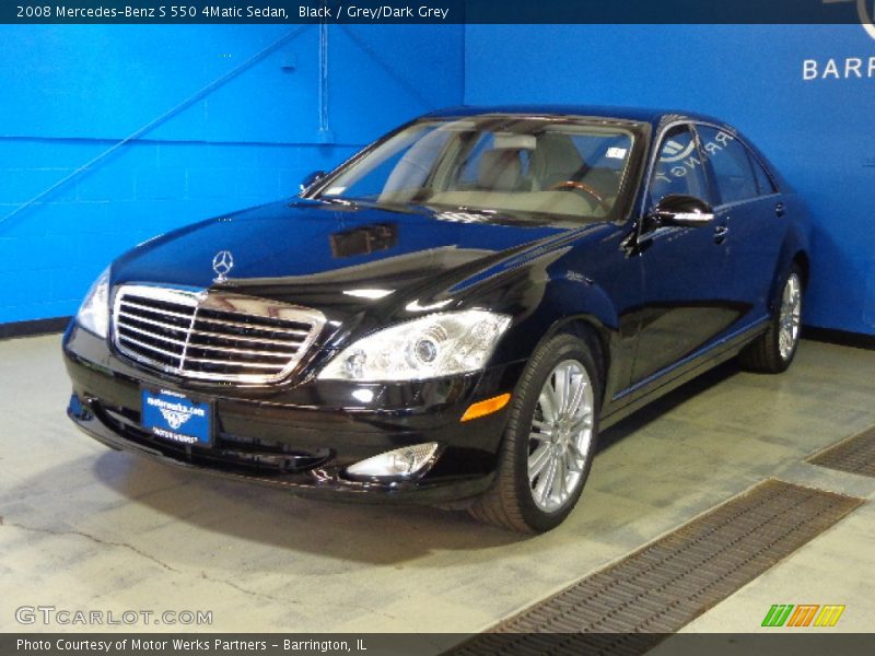 Black / Grey/Dark Grey 2008 Mercedes-Benz S 550 4Matic Sedan