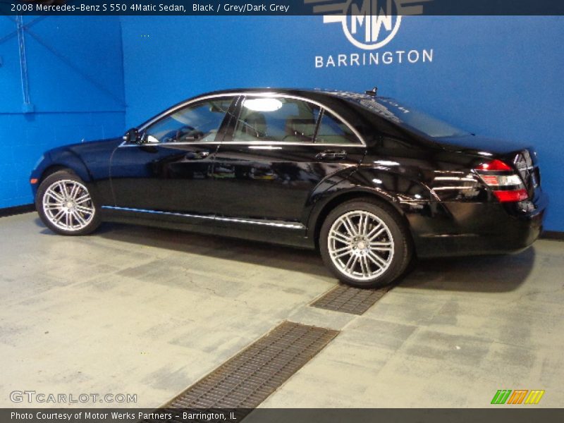 Black / Grey/Dark Grey 2008 Mercedes-Benz S 550 4Matic Sedan