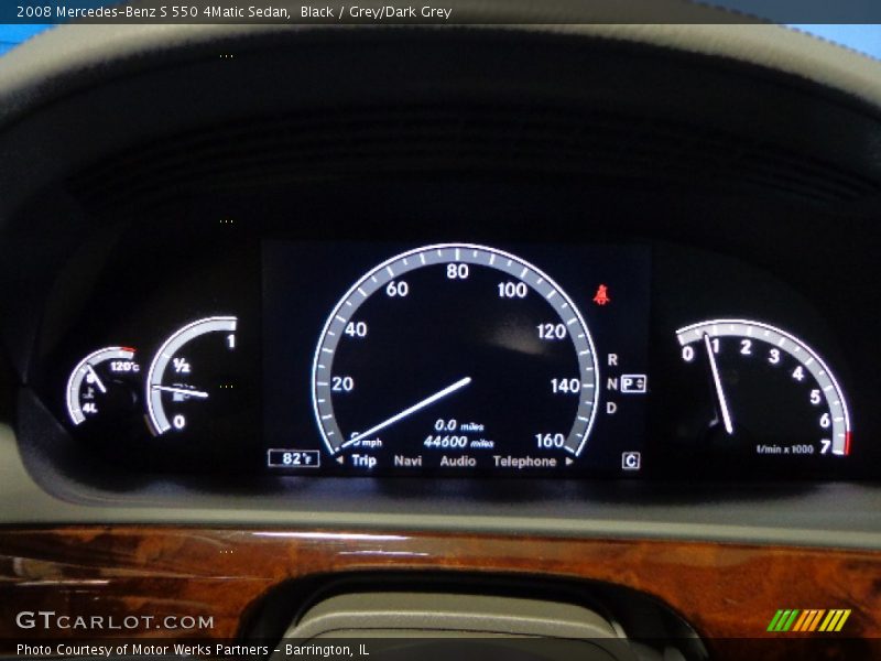 Black / Grey/Dark Grey 2008 Mercedes-Benz S 550 4Matic Sedan