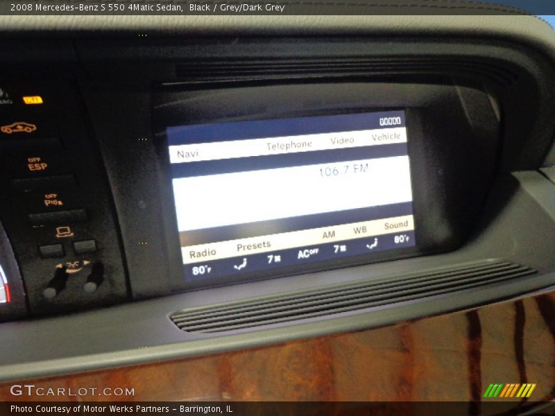 Black / Grey/Dark Grey 2008 Mercedes-Benz S 550 4Matic Sedan