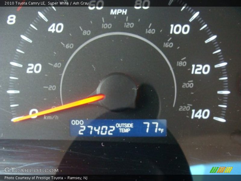 Super White / Ash Gray 2010 Toyota Camry LE