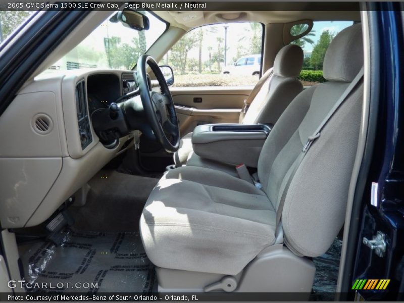 Deep Blue Metallic / Neutral 2005 GMC Sierra 1500 SLE Crew Cab
