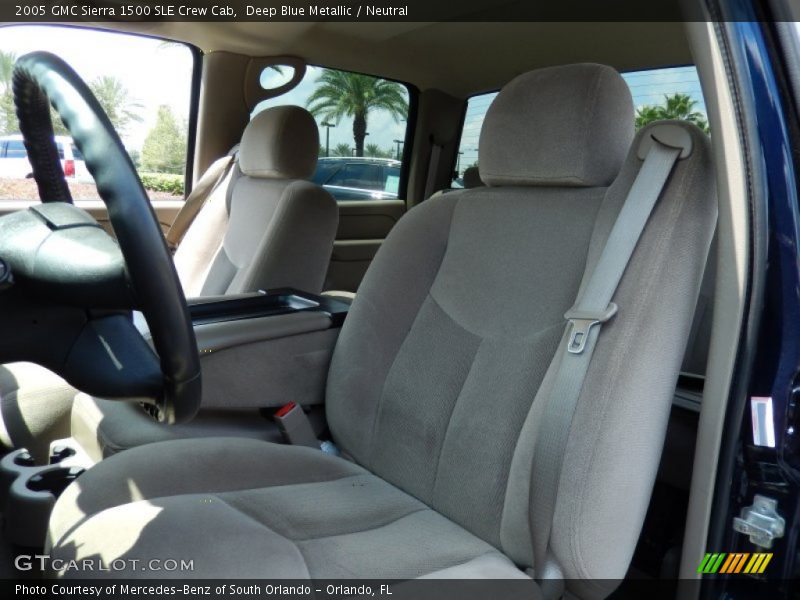 Deep Blue Metallic / Neutral 2005 GMC Sierra 1500 SLE Crew Cab