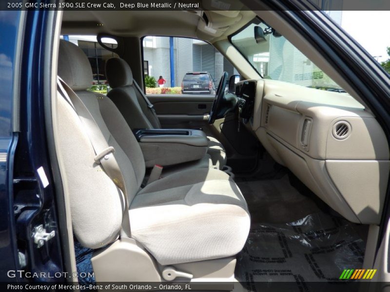 Deep Blue Metallic / Neutral 2005 GMC Sierra 1500 SLE Crew Cab
