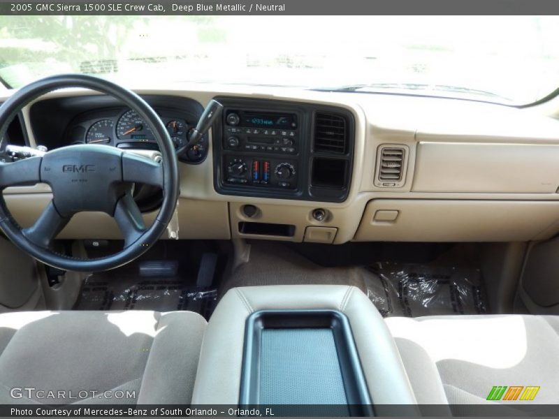 Deep Blue Metallic / Neutral 2005 GMC Sierra 1500 SLE Crew Cab