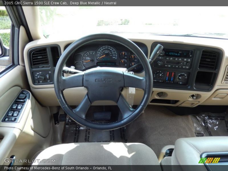 Deep Blue Metallic / Neutral 2005 GMC Sierra 1500 SLE Crew Cab