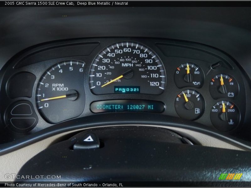 Deep Blue Metallic / Neutral 2005 GMC Sierra 1500 SLE Crew Cab