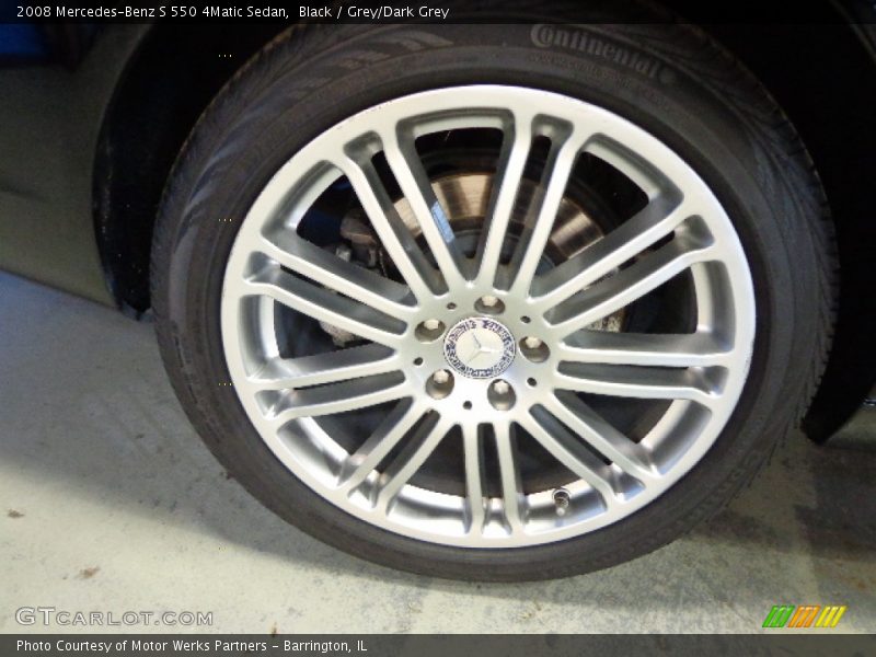 Black / Grey/Dark Grey 2008 Mercedes-Benz S 550 4Matic Sedan