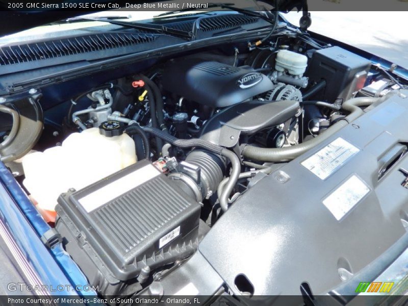 Deep Blue Metallic / Neutral 2005 GMC Sierra 1500 SLE Crew Cab