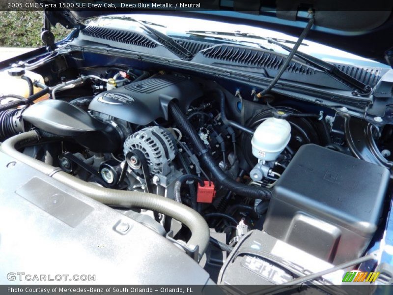 Deep Blue Metallic / Neutral 2005 GMC Sierra 1500 SLE Crew Cab