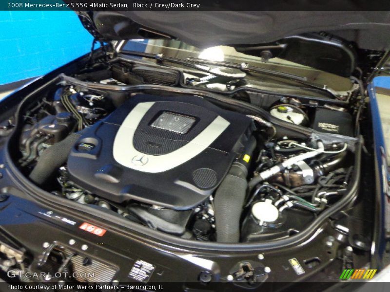 Black / Grey/Dark Grey 2008 Mercedes-Benz S 550 4Matic Sedan