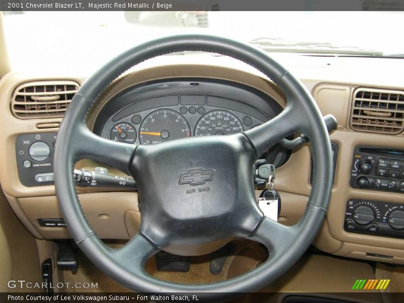 Majestic Red Metallic / Beige 2001 Chevrolet Blazer LT
