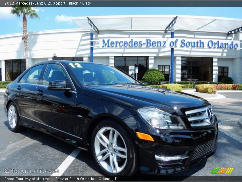 Black / Black 2012 Mercedes-Benz C 250 Sport