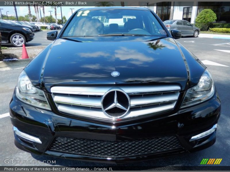 Black / Black 2012 Mercedes-Benz C 250 Sport