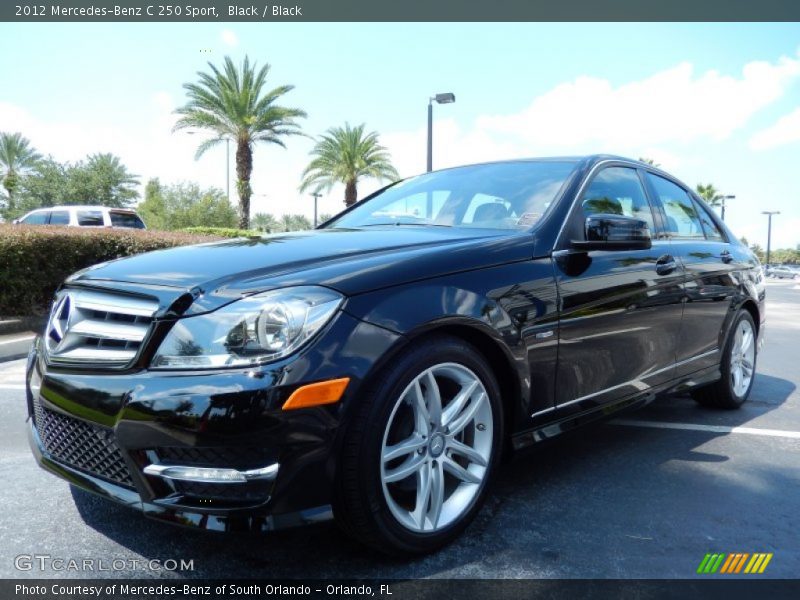 Black / Black 2012 Mercedes-Benz C 250 Sport