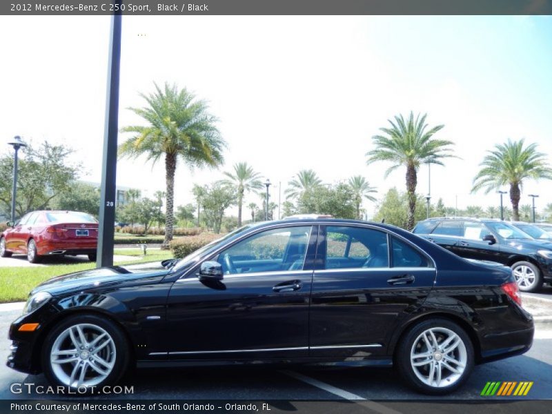 Black / Black 2012 Mercedes-Benz C 250 Sport