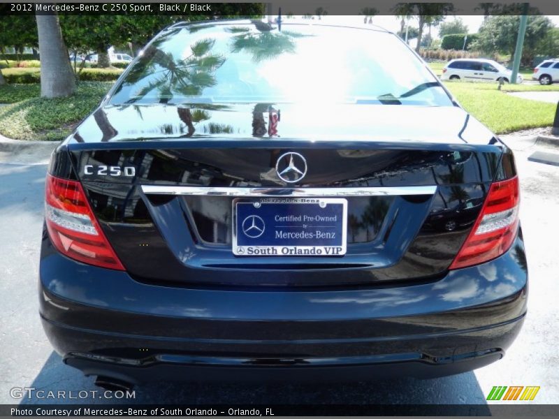Black / Black 2012 Mercedes-Benz C 250 Sport