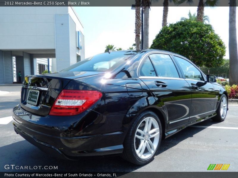 Black / Black 2012 Mercedes-Benz C 250 Sport