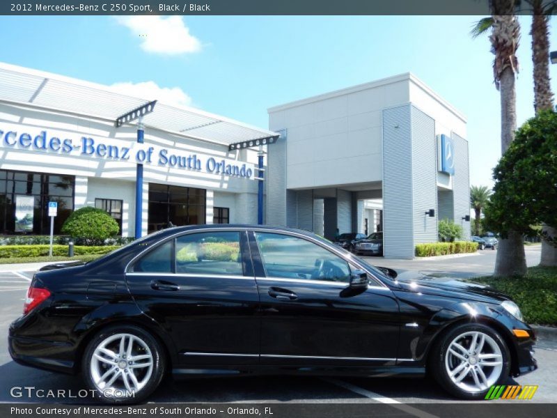 Black / Black 2012 Mercedes-Benz C 250 Sport