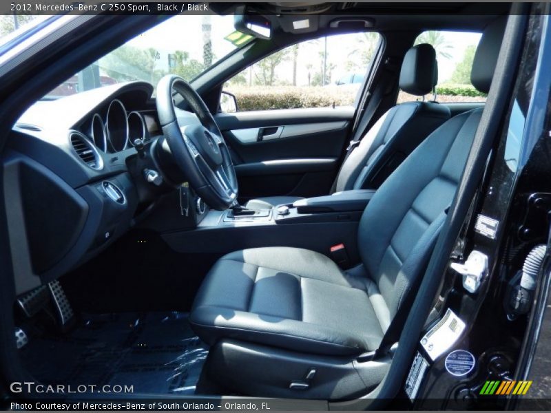 Black / Black 2012 Mercedes-Benz C 250 Sport
