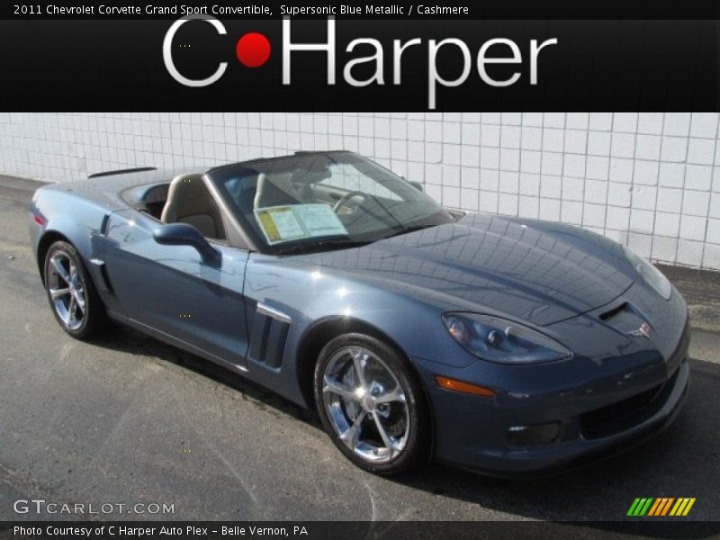 Supersonic Blue Metallic / Cashmere 2011 Chevrolet Corvette Grand Sport Convertible
