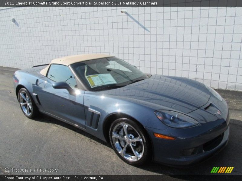 Supersonic Blue Metallic / Cashmere 2011 Chevrolet Corvette Grand Sport Convertible