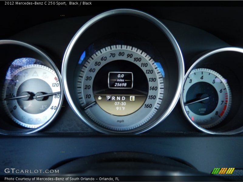 Black / Black 2012 Mercedes-Benz C 250 Sport