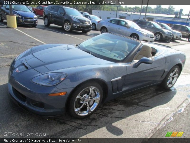 Supersonic Blue Metallic / Cashmere 2011 Chevrolet Corvette Grand Sport Convertible