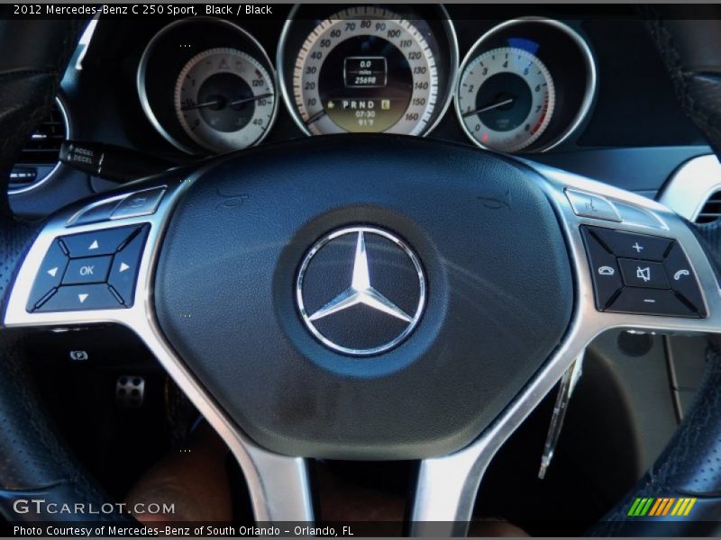 Black / Black 2012 Mercedes-Benz C 250 Sport
