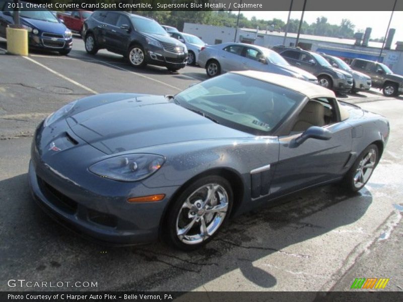 Supersonic Blue Metallic / Cashmere 2011 Chevrolet Corvette Grand Sport Convertible