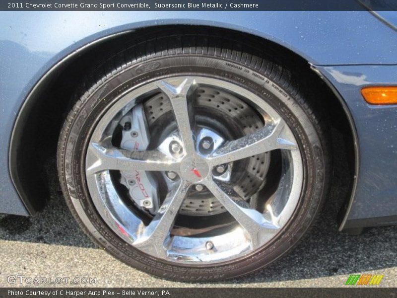 Supersonic Blue Metallic / Cashmere 2011 Chevrolet Corvette Grand Sport Convertible