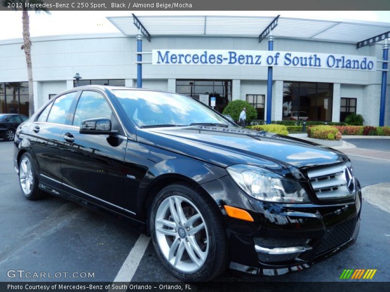 Black / Almond Beige/Mocha 2012 Mercedes-Benz C 250 Sport