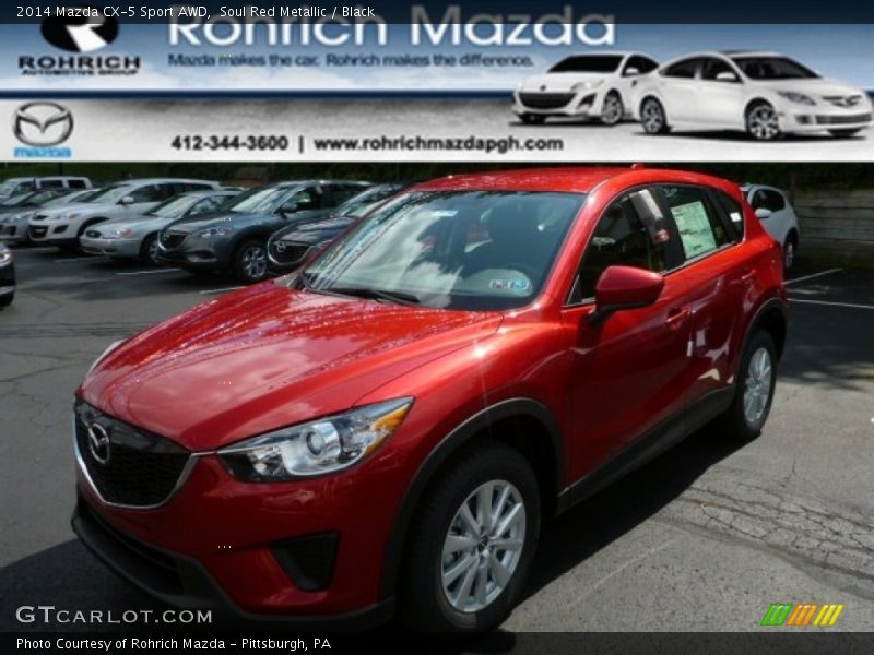 Soul Red Metallic / Black 2014 Mazda CX-5 Sport AWD