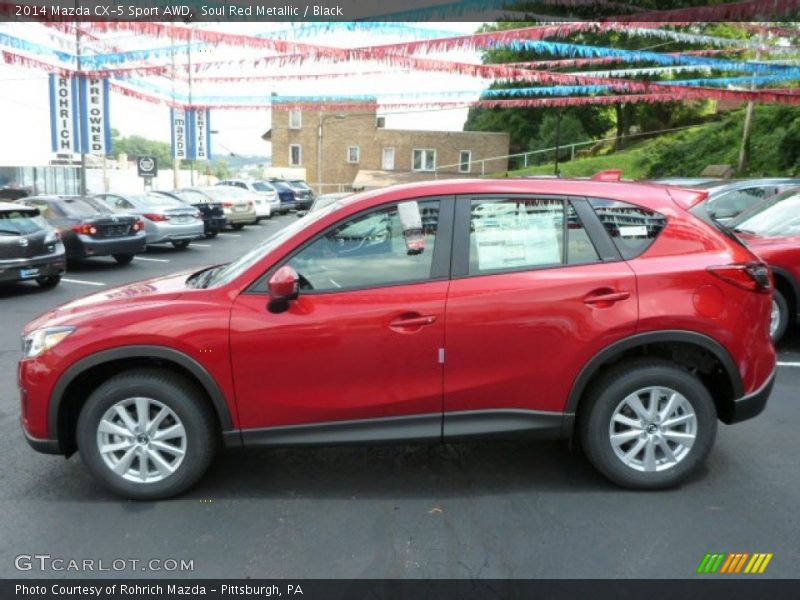 Soul Red Metallic / Black 2014 Mazda CX-5 Sport AWD