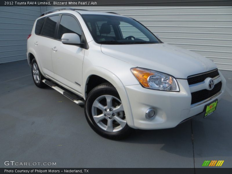 Blizzard White Pearl / Ash 2012 Toyota RAV4 Limited
