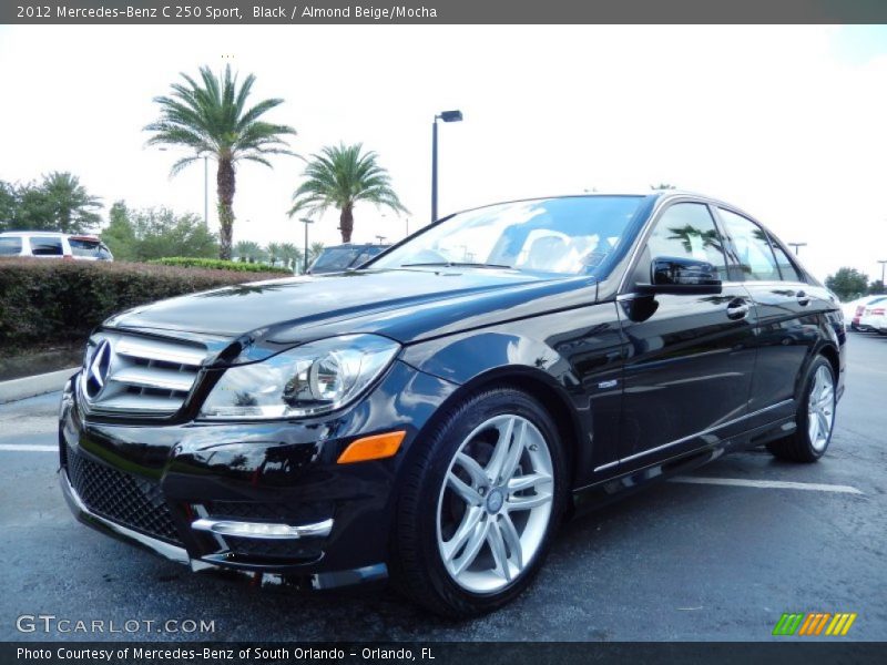 Black / Almond Beige/Mocha 2012 Mercedes-Benz C 250 Sport