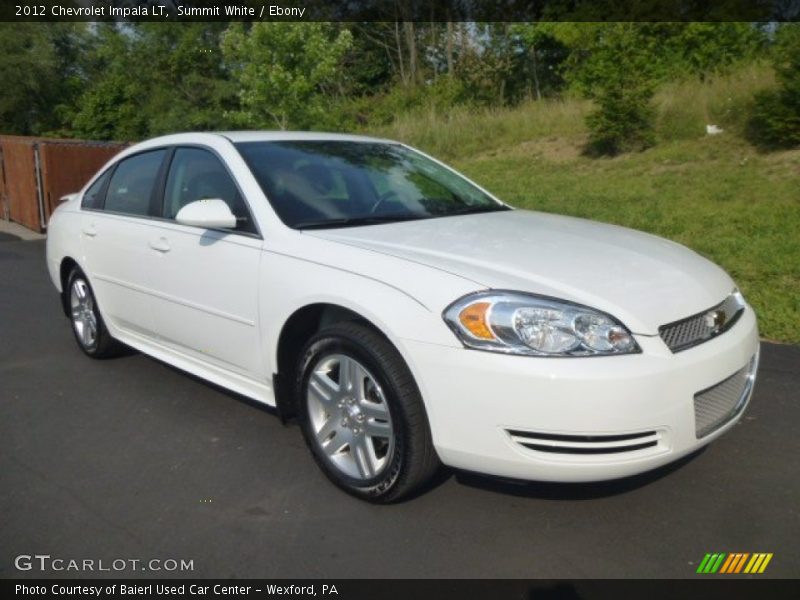 Summit White / Ebony 2012 Chevrolet Impala LT