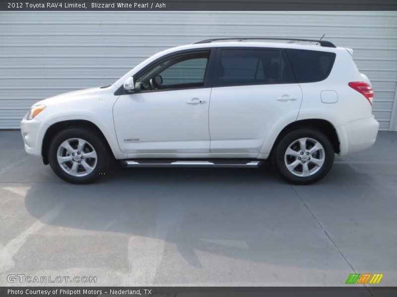 Blizzard White Pearl / Ash 2012 Toyota RAV4 Limited