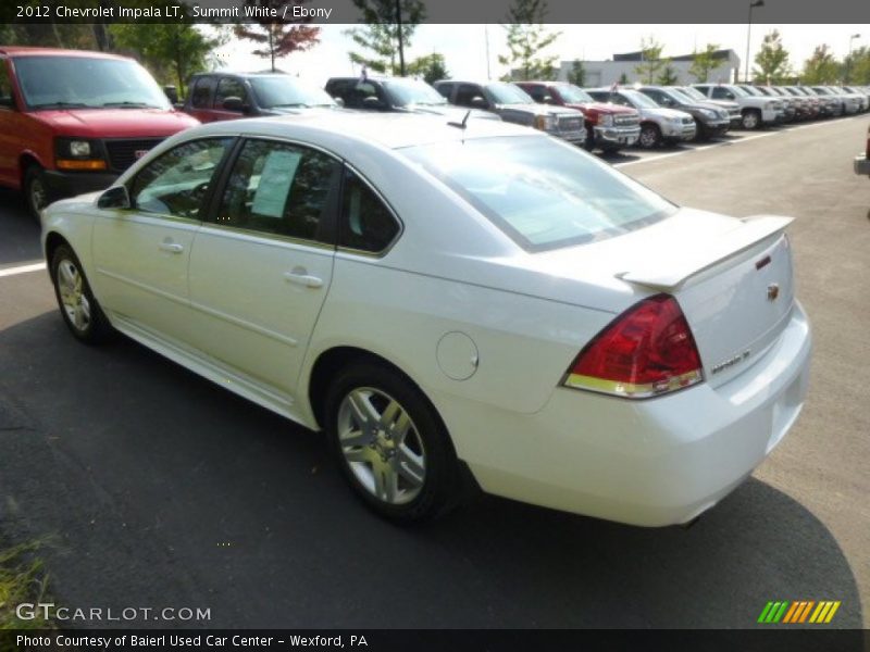Summit White / Ebony 2012 Chevrolet Impala LT