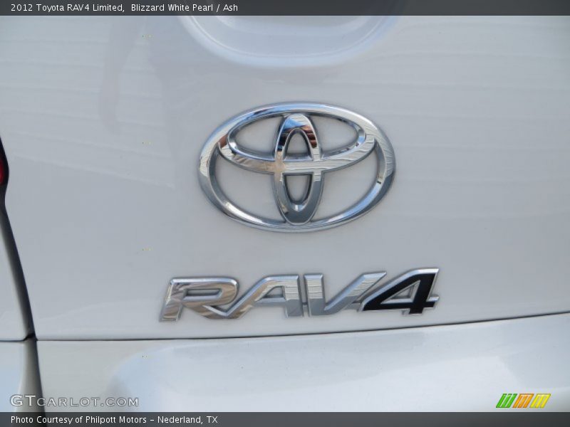Blizzard White Pearl / Ash 2012 Toyota RAV4 Limited