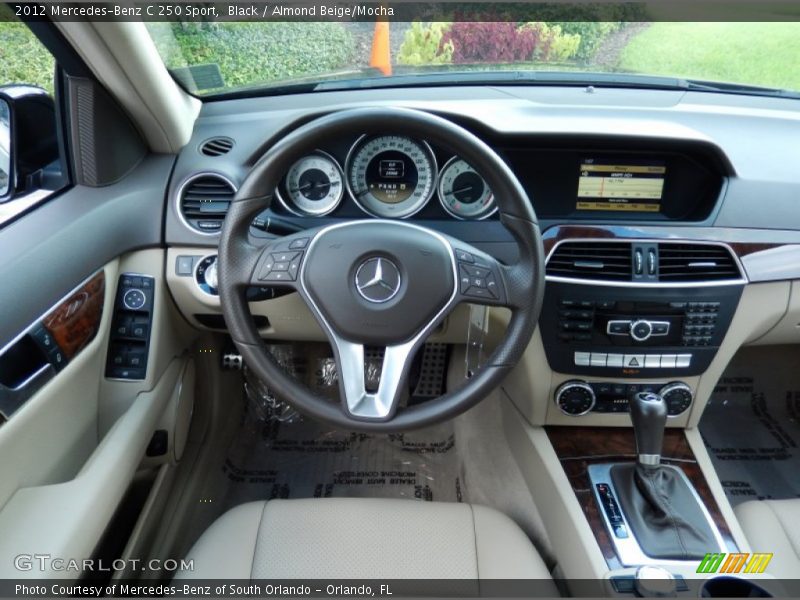 Black / Almond Beige/Mocha 2012 Mercedes-Benz C 250 Sport