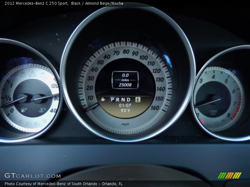 Black / Almond Beige/Mocha 2012 Mercedes-Benz C 250 Sport