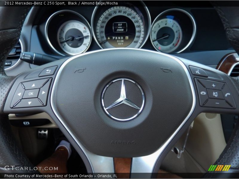Black / Almond Beige/Mocha 2012 Mercedes-Benz C 250 Sport