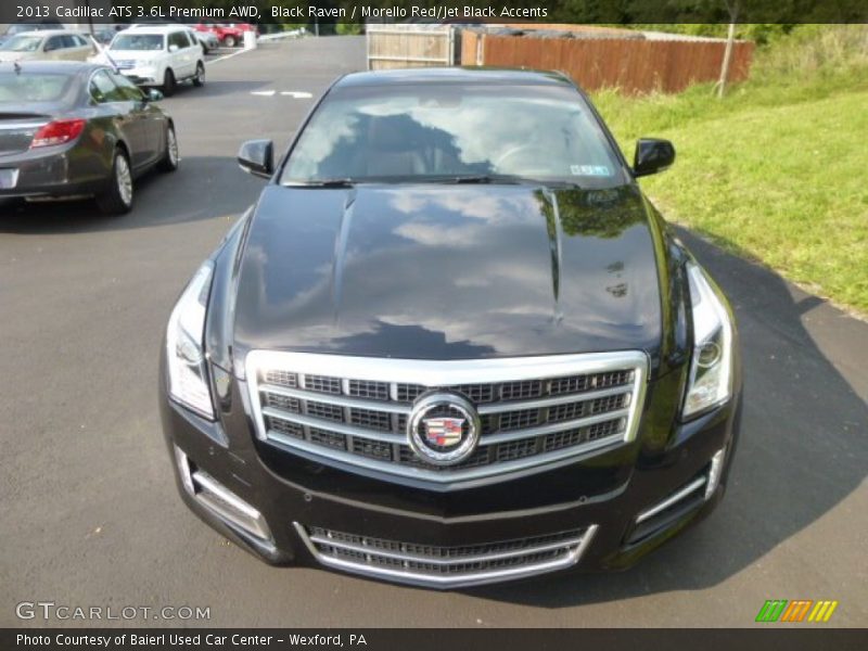 Black Raven / Morello Red/Jet Black Accents 2013 Cadillac ATS 3.6L Premium AWD