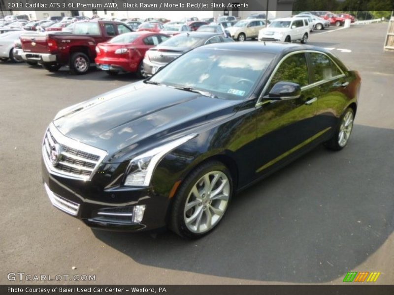 Black Raven / Morello Red/Jet Black Accents 2013 Cadillac ATS 3.6L Premium AWD
