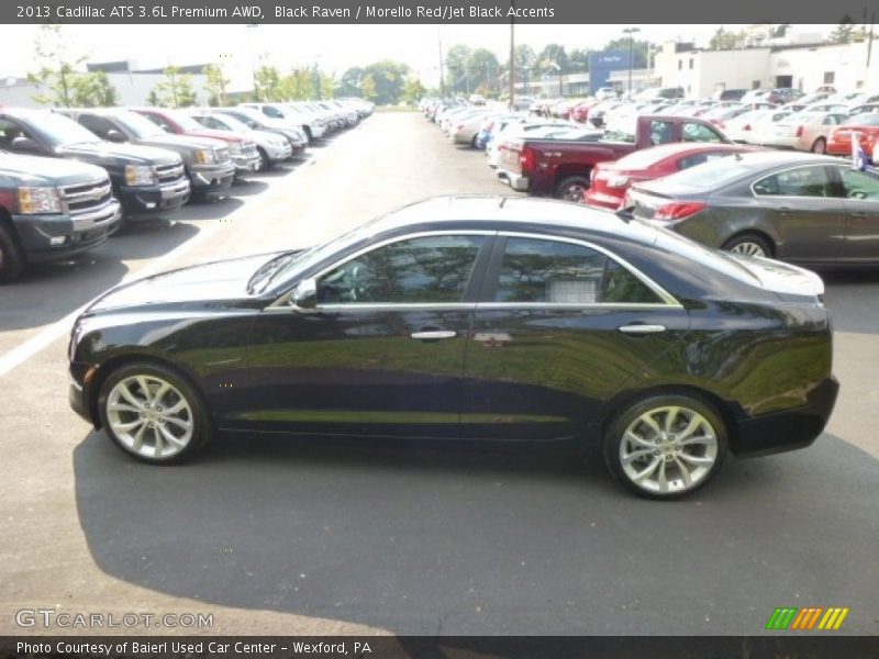 Black Raven / Morello Red/Jet Black Accents 2013 Cadillac ATS 3.6L Premium AWD